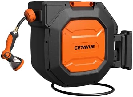 Retractable Garden Hose Reel 5/8 inch x 100 ft Wall Mounted by Unknown