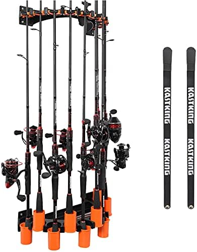 KastKing GravityLock V10 Rod Rack with Line Spooler, Holds 10 Fishing Rods by KastKing