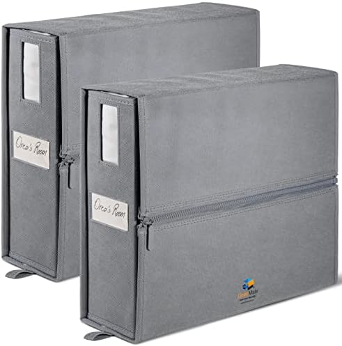 LINENMATE The Original Linen Storage Container, 2-Pack (Queen/King Size, Grey) by LinenMate