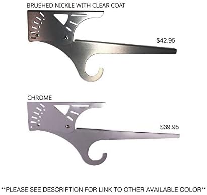 Sloped Ceiling Clothes Rod & Shelf Bracket (Brushed Nickel with Clear Coat) - Image 4