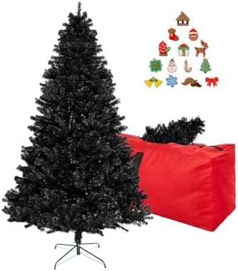 ULICO 4ft Artificial Black Christmas Tree,Premium Spruce Xmas Tree with 450 Branch Tips, Fake Christmas Tree with Foldable Metal Base Stand,Home, Office,Party Decoration by Ulicoprofessionalpersonalized