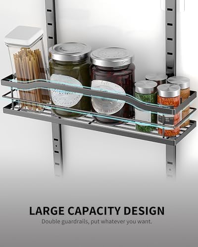 Moforoco White 9-Tier Over The Door Pantry Organizer, Pantry Organization And Storage, Metal Hanging Spice Rack Shelves Door, Home & Kitchen Essentials, Laundry Room Bathroom Organization - Image 5