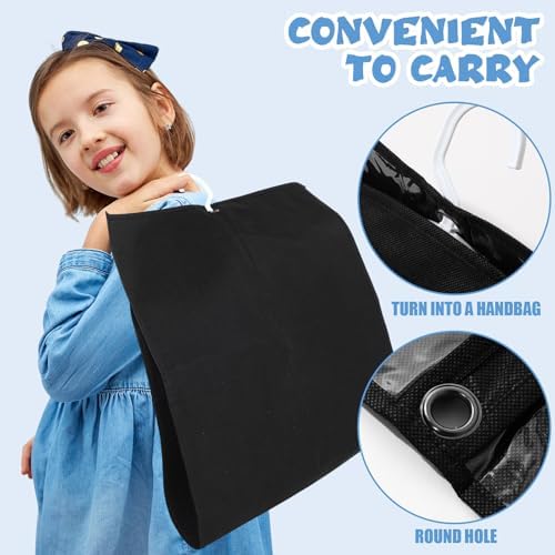 Geelin 14 Pcs Garment Bags for Dance PVC Clear, Black - Image 4