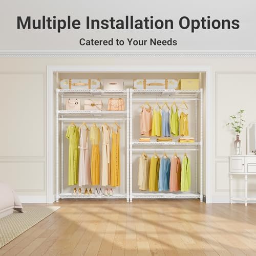 VIPEK X1 Expandable Clothes Rack Heavy Duty Adjustable Closet System White - Image 4