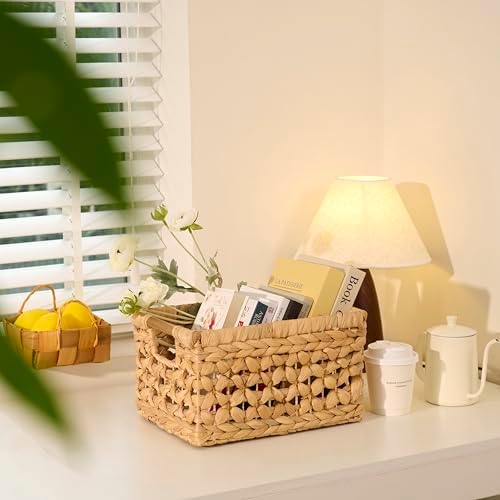 NAYA Set of 3M (11.6"x8,9"x6,9") Water Hyacinth Shelf Storage Baskets - Image 4