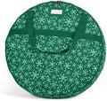 Covermates Wreath Storage Bag, 30" Diameter x 7" H, Green Snowflake by Covermates