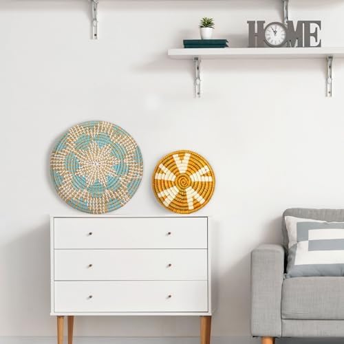 Tatuo 11 Pcs Boho Wall Basket Decor Woven Wall Hanging Art, Bright - Image 5