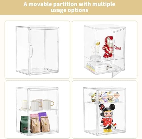 Attelite Acrylic Display Case for Figures 3 Adjustable Layers 4Pack - Image 3