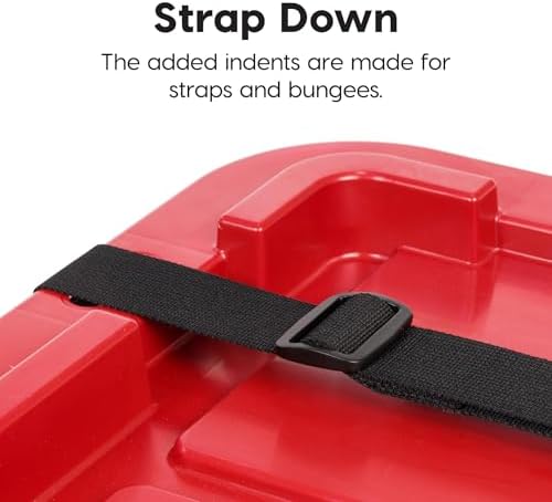 IRIS USA 4-Pack 12 Gal Heavy Duty Storage Tote Bins with Lids, Red - Image 6
