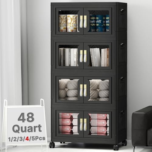 UAMFURI Stackable Storage Bins with Lids, 192QT Extra Large Storage Cabinet by UAMFURIDirect