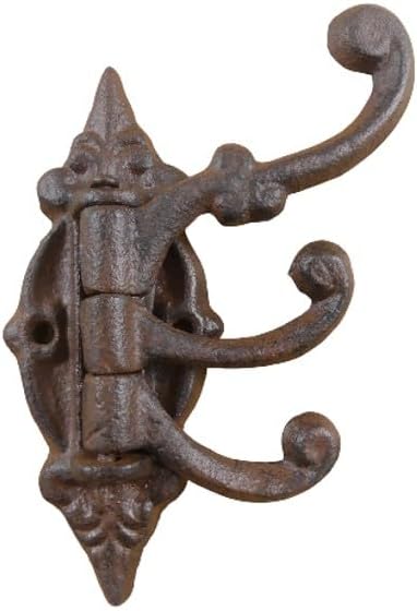 Midwest Craft House Cast Iron Swivel Coat Hooks | Antique/Vintage Style - Great for Coats, Hats, etc. - Pack of 6 - Image 2