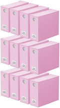 SpaceAid 12 Pack Bed Sheet Organizers and Storage, Foldable Sheet Organizer for Linen Closet, Sheets Set Folder Keeper with Window XL (Queen & King Size) Bedding Container (Pink, 12 Pack) by SpaceAid