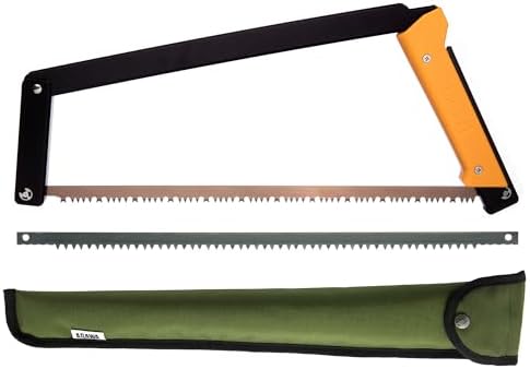AGAWA - BOREAL21 Tripper Kit - Includes 21" Folding Saw, Nylon Carrying Case, 21" All-Purpose & 21" Aggressive Blade - For Camping, Hiking & Survival Gear (Black Frame/Yellow Handle) by AgawaGear