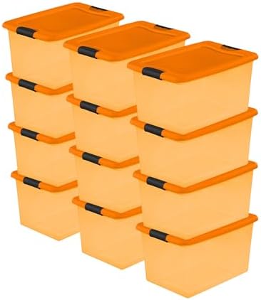 Sterilite Latching Storage Box, Stackable Bin, 64 Quart, 6-Pack - Image 2