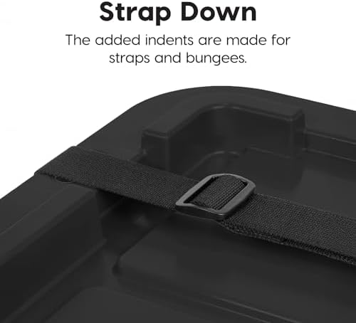 IRIS USA 4-Pack 12 Gal Heavy Duty Storage Tote Bins with Lids, Black - Image 6