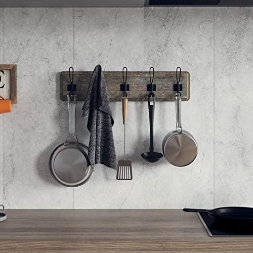EMMA + OLIVER Rustic Wall Hanging Storage Rack - Image 6