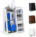 GoSports Premium Wooden Golf Bag Organizer and Storage Rack - Black, White or Brown Finish by Unknown