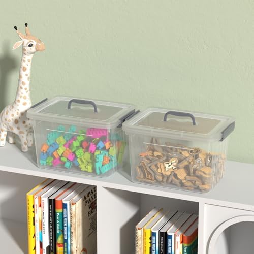 12 Quart Stackable Clear Plastic Latch Storage Bin with Lid, 6-Pack - Image 6
