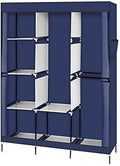 Knocbel Portable Closets Freestanding Closet Organzier Clothes Garment Rack with Storage Shelves & 3 Hanging Rods, 49.2" W x 17" D x 70.9" H Blue by Knocbel