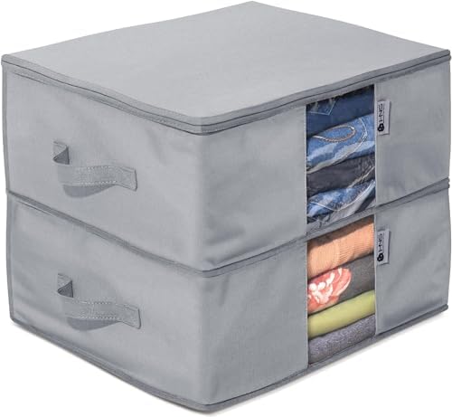 Cedar Clothes Storage Bag Organizer, Protects From Moths, Set of 2, Grey by HOLDN%E2%80%99STORAGE