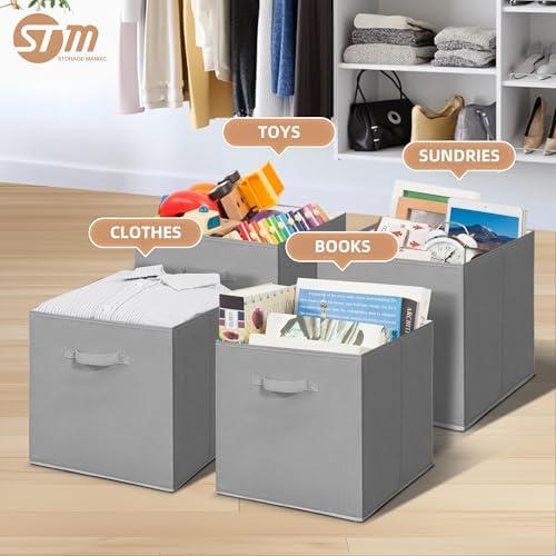 STORAGE MANIAC Storage Cubes, 13 Inch 10 Pack Collapsible Fabric Shelf Bins - Image 2