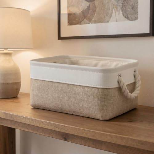 13.8x9.8x6.7 Inch Fabric Small Storage Bins with Handles 6 Pack - Image 6