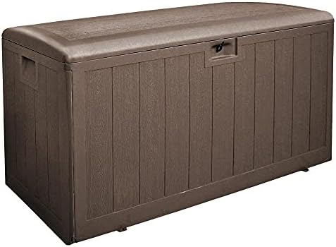 Plastic Development Group Outdoor Storage Deck Box, Soft Closure, 130 Gallon, Java by PlasticDevelopmentGroup