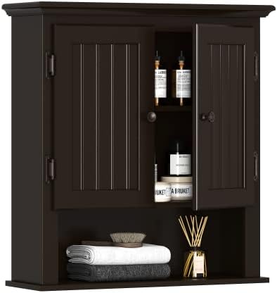 UTEX Medicine Cabinet, Bathroom Storage Cabinet Wall Mounted, Espresso by UTEX