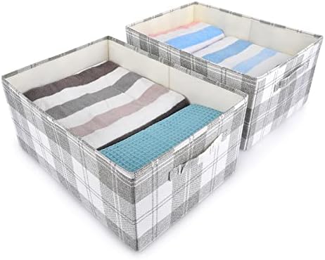 ANMINY Fabric Storage Bins Baskets, 20 x 14 Inch 2 Pack, Washable, Foldable by ANMINY