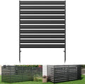 42" H x 38" W (1 Panels) Air Conditioner Fence Panels, Outdoor Freestanding Privacy Screens, Pool Equipment Enclosure, No Dig Trash Can Screens Fence Kit for Outside Backyard Patio Black by TaskStorz
