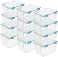 Sterilite Gasket Storage Box with Lids for Home & Office, 54 Quart, 12-Pack by Sterilite