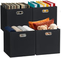 13x13 Storage Cubes Basket Containers for Shelf Cabinet Bookcase Boxes by Posprica