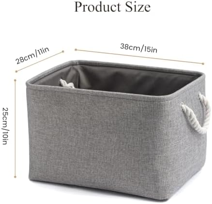 15x11x10 In Foldable Fabric Large Storage Bins with Handle 6 Pack - Image 4