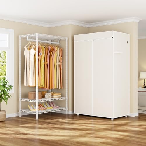 ULIFHOME H5C Clothes Rack with Cover, Covered Clothing Rack Heavy Duty - Image 6