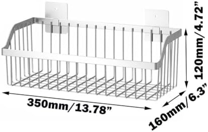 Hanging Kitchen Baskets, Storage Spice Shelf, Wall Mount Storage Baskets, SUS304 Stainless Steel Basket for Kitchen, Bathroom, Storage, 4 Pack, L 11.8Inch, D 6.3Inch, H 4.75Inch - Image 2