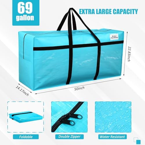 Windyun 4 Pack 69 Gallon Extra Large Moving Bags XXL Heavy Duty Storage Bag - Image 3