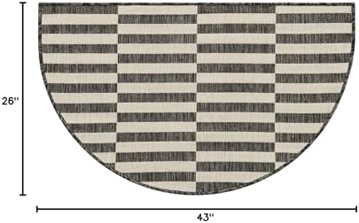 Unique Loom Outdoor Striped Collection Area Rug - Striped (2' 2" x 3' 7" Hearth Charcoal/Ivory) (Pack of 2) - Image 3