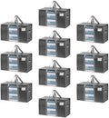VENO 10 Pack Heavy Duty Moving Bags w/Clear Window,Extra Large Storage Bag by Veno