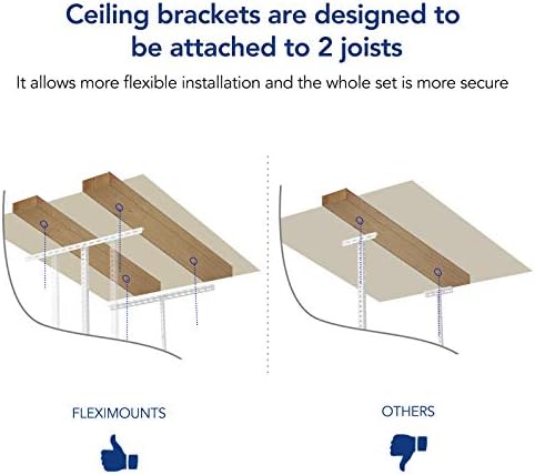 FLEXIMOUNTS 4x6 Overhead Garage Ceiling Storage Rack, 2 Pack, Black - Image 6