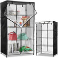Wire Shelf Cover,600D Heavy Duty 100% Waterproof Shelf Covers for Wire Shelving,Outdoor Storage Shelves Cover for Metal Rack,48" W x 18" D x 72" H,Black with Clear Front by Unknown