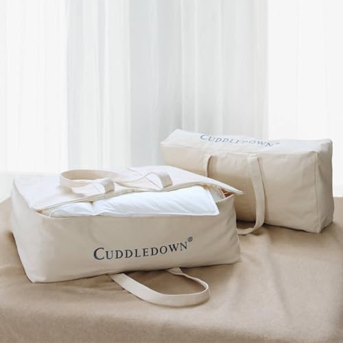 Cuddledown Bedding Storage Bag | 100% Cotton Canvas | Suitcase Style | Stores Sheets, Blankets, Comforters | Medium - Image 2