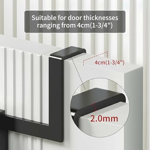 RFOUO Over The Door Hanger,Backpack Hanger for Closet, Black - Image 5