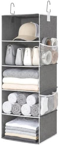StorageWorks Hanging Closet Organizer for Small Closets, 5 Shelf by StorageWorks