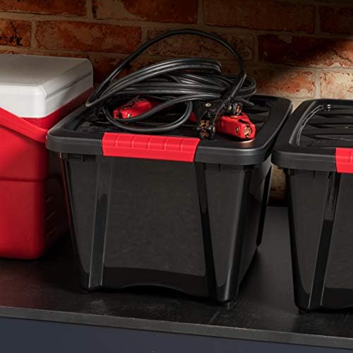 IRIS USA 6-Pack 19 Quart Storage Bins with Lids, Black - Image 4