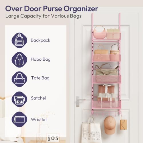 SWTYMIKI Over the Door Purse Organizer - Image 4