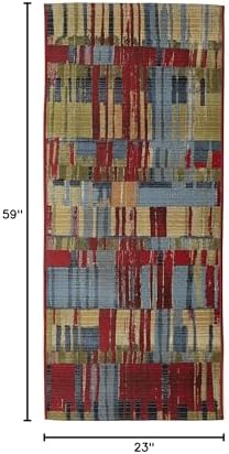 Liora Manne Marina Indoor/Outdoor Power Loomed Synthetic Blend Low Profile Area Rug - Transitional Contemporary (Paintbox Multi) (1'11" x 4'11") - Image 2