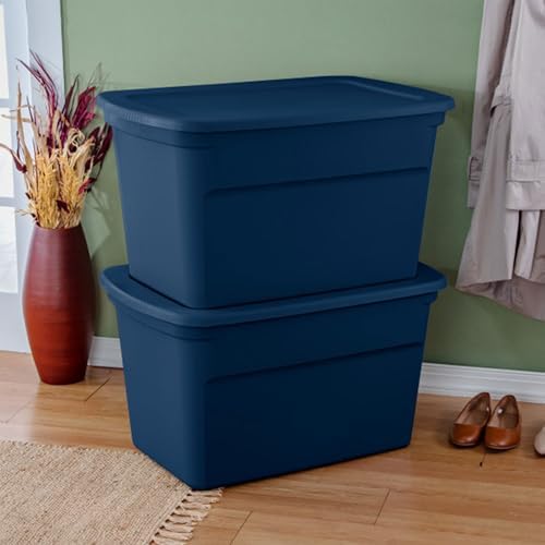 Sterilite Tote, Plastic Storage Bins with Snap Lids, 30 Gallon, 12-Pack - Image 5