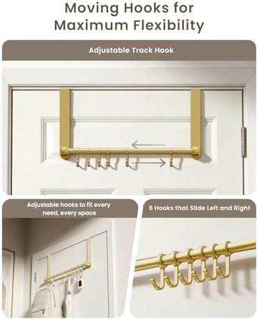 BOF Heavy Duty Over The Door Hooks, Door Hooks Hanger Organizer for Hanging - Image 4