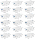 Sterilite Latching Box with Lids for Home and Office, 32 Quart, 18-Pack by Sterilite