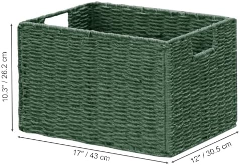 Vagusicc Large Wicker Storage Basket, Collapsible Baskets for Organizing - Image 2
